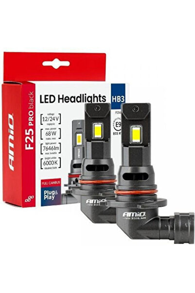 AMIO Λάμπες Αυτοκινήτου και Μοτοσικλέτας HB3 Canbus LED 6000K Ψυχρό Λευκό 12-...