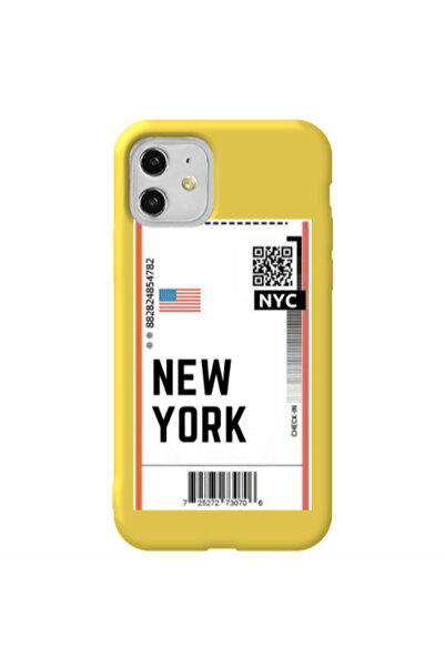Other Apple iPhone 11 New York NYC Yellow Colored Silicone TPU Θήκη