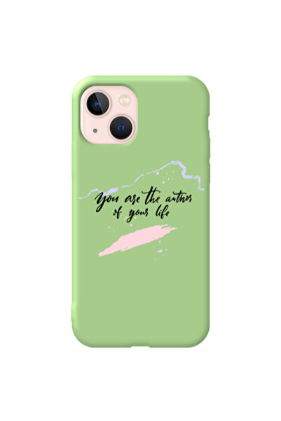 Other Apple iPhone 13 You are the authors Light Green Colored Silicone TPU Θήκη