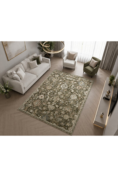 Dünya Halı Outlet Nysa Collection Classic Vintage %100 Spacedyed Polyester Do...