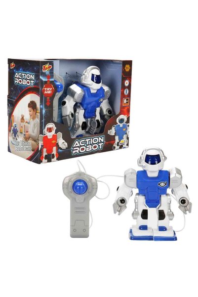 Zapp Toys Mini Action Kablo Kumandalı Robot - Mavi