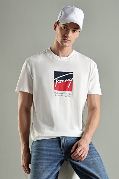 Tommy Jeans Bărbați& # Tricou casual alb, XXL