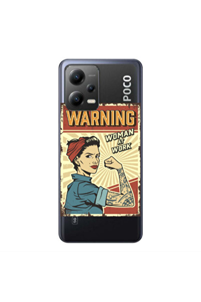 Other Xiaomi Poco X5 Woman at work Transparent Silicone TPU Θήκη