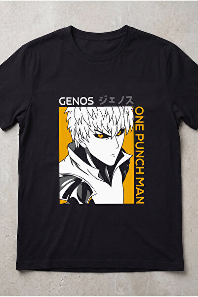 Silkensoul One Punch Man Genos Anime Printed Standard Cut Unisex Tshirt