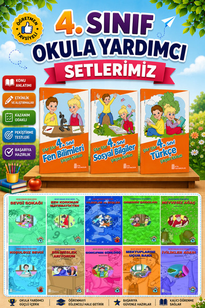 Ata Yayıncılık 4.Sınıf Çıtır Çıtır Türkçe + Fen Bilimleri + Sosyal Bilgiler +...