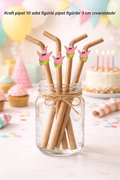 Sinek Kupası Tasarım Spongebob Themed 10-Piece Figured Straws Birthday Party ...