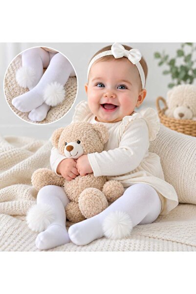 Baby by Bumbo Pantyhose with Pom-Pom Accessories