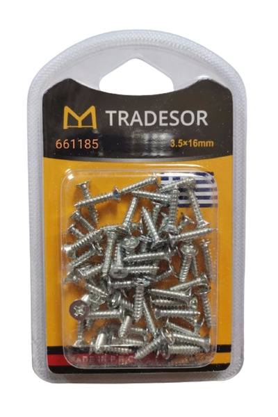 Tradesor Βίδες - 3.5X16mm - Σετ 12 πακέτα - 661185