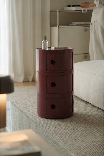 miniforms Queen 3 Çekmeceli Komodin Bordo