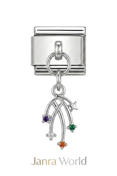 JANRA WORLD İtalyan Charm Süslü Charm 0.9mm İtalyan Charm Bileklik Uyumlu Pas...
