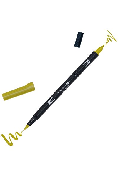 Tombow ABT Dual Brush Çift Uçlu Keçeli Kalem Green Ochre - 076