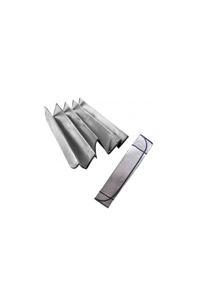 OEM Parasolar Auto Parbriz Aluminiu, Doua Fete, 70x150 cm, Protectie UV, Argintiu