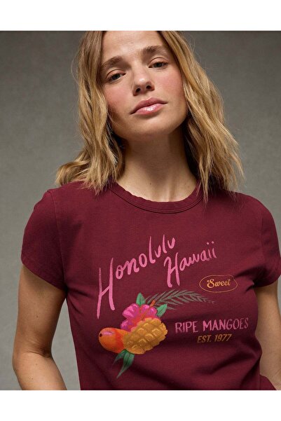 AMERICAN EAGLE AE Cropped Graphic Baby Tee
