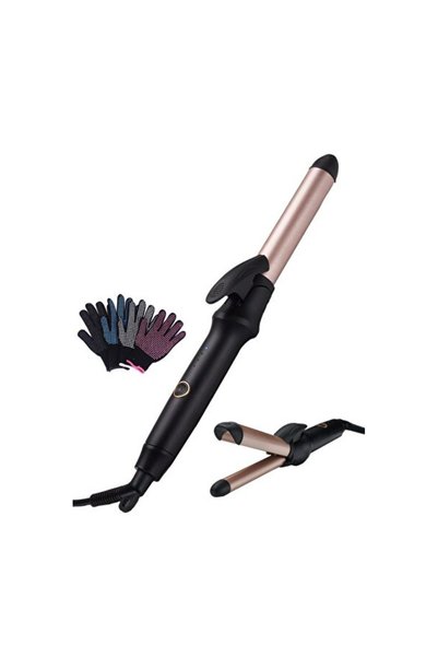 Empressco Dual Function 2in1 Wag and 25mm Classic Tongs + Heat Protection Glo...