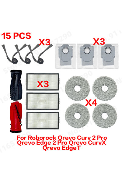 Choice9 مجموعة فرش روبوروك 5 قطع لـ Roborock Qrevo Curv 2 Pro و Qrevo Edge 2 ...