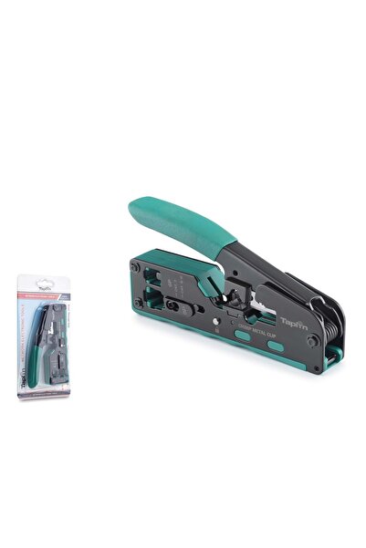TAPLIN كماشة توصيل TK812 EZ RJ45 مع أداة تقشير الكابلات باللون الأخضر
