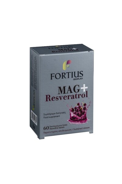 Fortius Mag+ Ρεσβερατρόλη 60 Διασπώμενα Δισκία