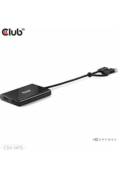 Other Club-3d Διαχωριστής Βίντεο 2:1 Csv-1475 Προσαρμογέας USB Type-C USB Typ...