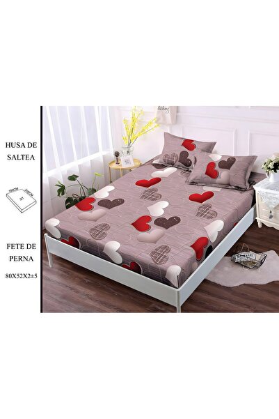 naniland.ro Husă de Pat Finet 2 Persoane 3 Piese cu Elastic 180x200 cm, Model...