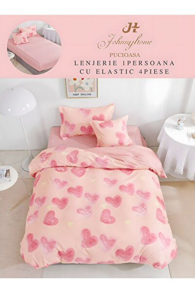 OEM Duvet Cover Set 1 Person 4 Pieces with Stretchy 155x200 cm, Model T60-98