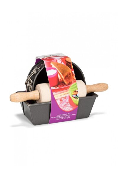 Patisse Set 2 tavi de copt si sucitor pentru copii, Patisse, Otel, Negru