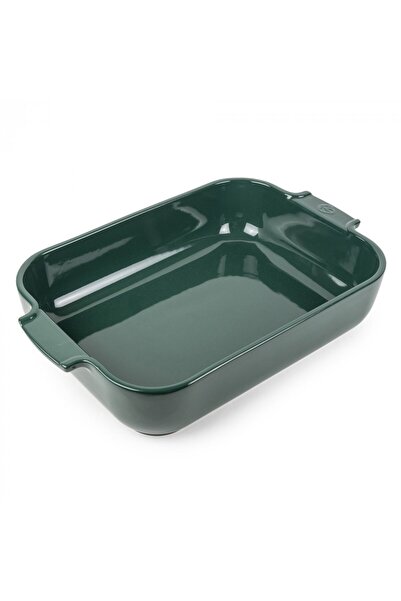 OEM Tava termorezistenta Appolia, 36cm, ceramica, verde, forma dreptunghiulara