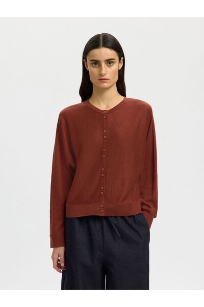 SELECTED Strickjacke 100% Leinen