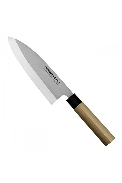 Bunmei Cutit Deba 19.5 cm, otel inoxidabil, maner din lemn de magnolie, stangaci
