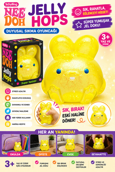 Firsatkolay Schylling NeeDoh Jelly Hops Sıkılabilir Squishy Oyuncak