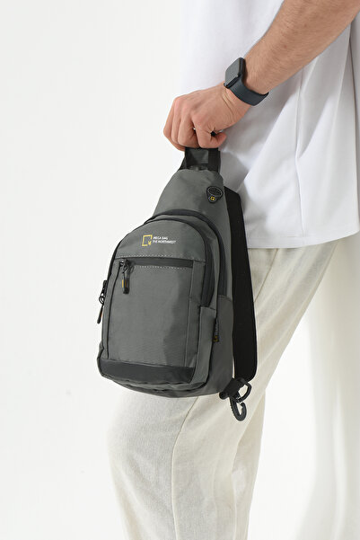 MEGA BAG THE NORTHWEST M-1008 Unisex Gray Chest Crossbody Bag Backpack Suitab...