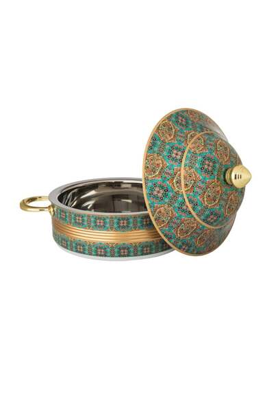 laverahome Indian Food Containers 3.5L Pyramid Decorated - Gold - 2 |