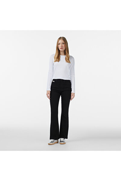 Calvin Klein High Rise Flare Classic Black Kadın Siyah Jean