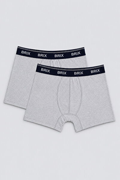Brix Ανδρικό σετ 2 τεμαχίων Boxer Grey Melange