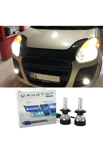 Photon Fiat Doblo D3 Led Xenon Kısa Far Ampulü H7 Access Yeni Seri Beyaz 2010...