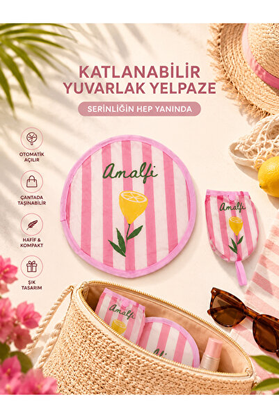 FIERA JEWELRY Otomatik Açılabilen Pratik Katlanabilir Yuvarlak Yelpaze
