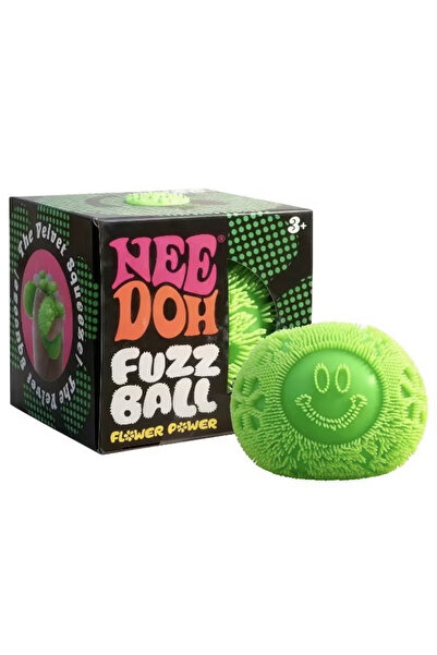 Needoh Fuzz Ball Squishy Smiley Toy | Velvet-Touch Sensory Fidget Ball for St...