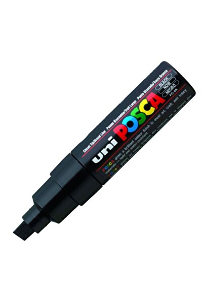 POSCA Μαρκαδόρος με χοντρή μύτη σκαρπέλου, Μαύρο (PC-8K-MAVR)