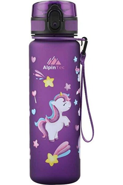 ALPINPRO Πλαστικό Παιδικό Μπουκάλι 500ml Μωβ Μονόκερος (C-500PE-UN)
