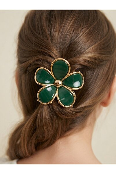 EKİDORA Lotus Model Flower Hairpin Women's Hair Catcher Clasp Colorful Acetat...