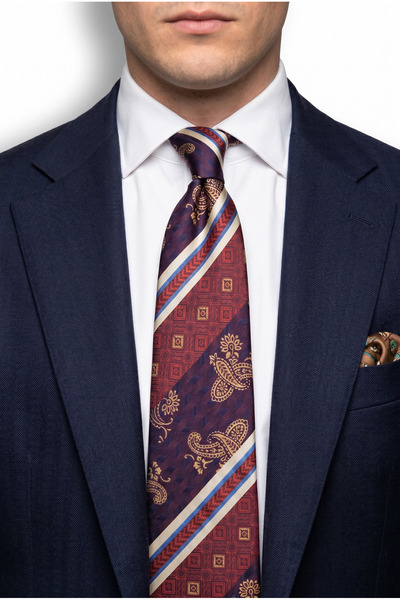 CROATE Special Design 8 cm Premium Micro Fiber Tie – Three-Pass