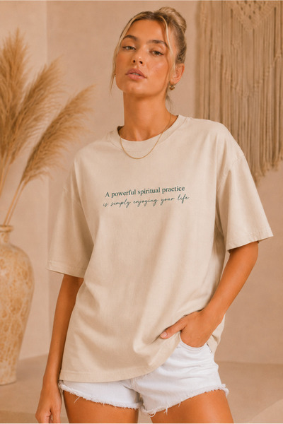 Moda Minimo Γυναικείο καλοκαιρινό μπλουζάκι Oversize Minimal Word Print Γυναι...
