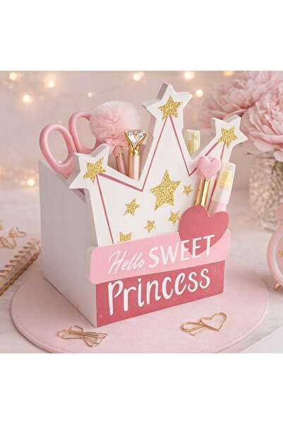 Z Store Cutie de depozitare din lemn Prințesă - Bună, dulce prințesă, 12.5x10...