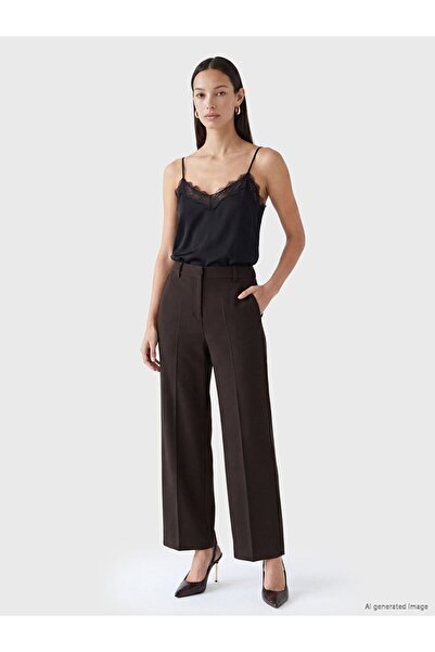LC Waikiki Lcwaikiki Classic Brown Regular Fit Women's Trousers