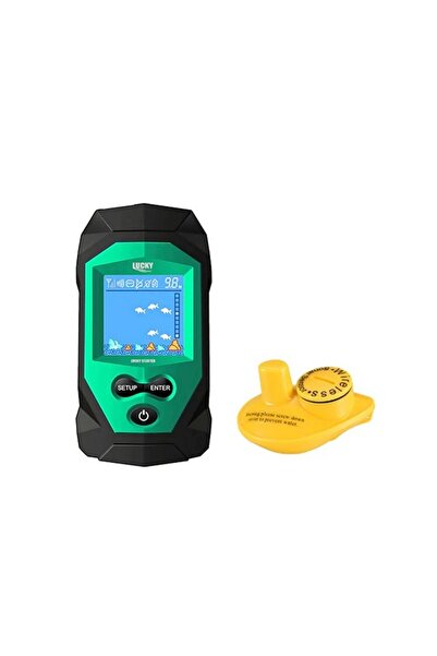 LUCKY Sonar de pescuit, STARTER, Portabil, 123 x 67mm, Senzor wireless, Adânc...