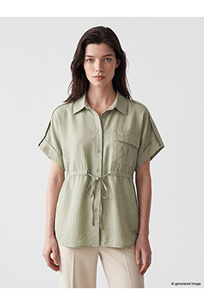 LC Waikiki Timeless Clothing & Timeless Choices Women's Shirt with Tie-Up Det...