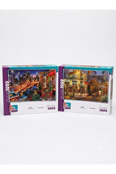 Tıfıl Toys Under the Lights and Dinner Duo Set - 2 X 1000 Piece Landscape Duo...