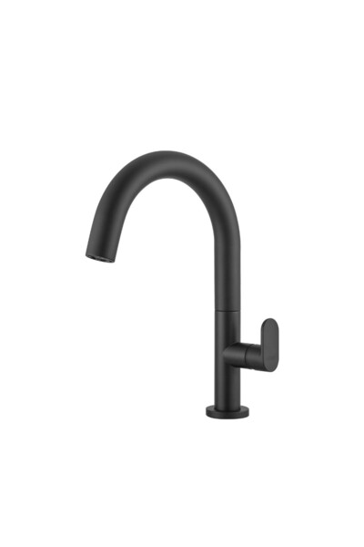 ARMANDO VICARIO Slim Black Matt Μπαταρία Νιπτήρος Μεσαίου Ύψους με Βαλβίδα cl...