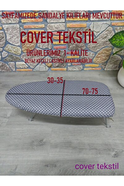 COVER TEKSTİL Noktalı Ütü masa Örtüsü 35X75