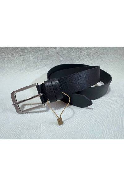 Elifim AVM Men's Black Classic Genuine Leather Belt - for Classic and Sporty ...
