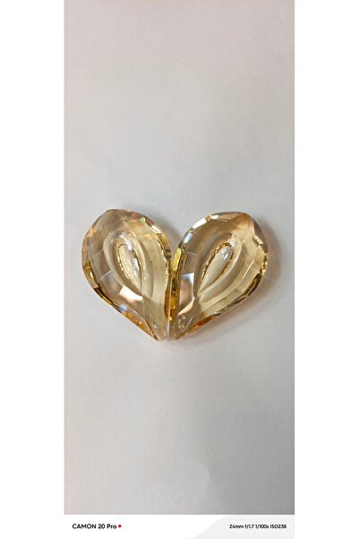 ADA AVİZE 2 ADET Badem Gaynise Bal Kristal Avize Taşı (boyu 5 cm, eni 3 cm)